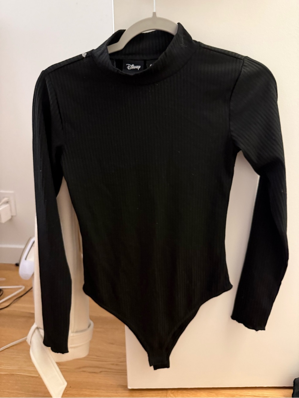 Eggie (Jenn Im) / Disney Black Ribbed Long-Sleeve Mock Neck Bodysuit Size S